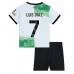 Liverpool Luis Diaz #7 Babykleding Uitshirt Kinderen 2023-24 Korte Mouwen (+ korte broeken)